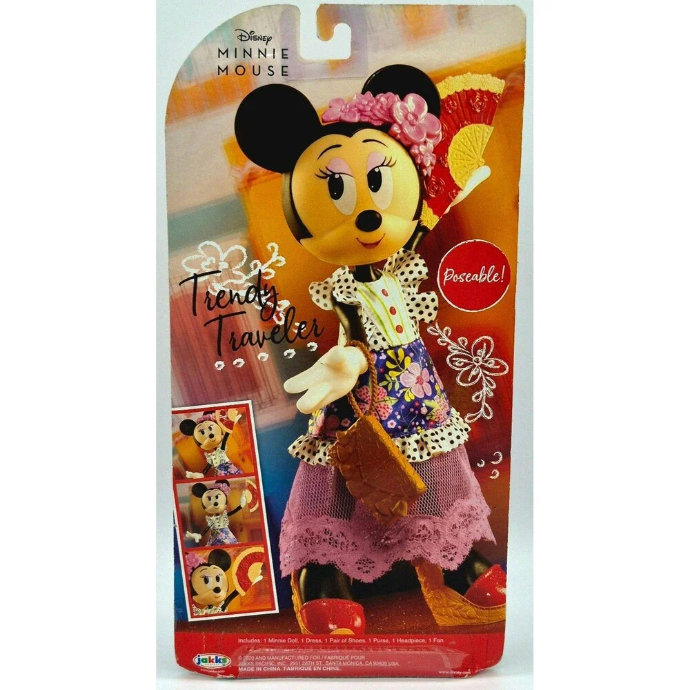 Disney Minnie Mouse Trendy Traveler Doll New Sealed Jakks Pacific